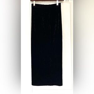Vintage Italian Black Velvet Maxi Skirt Sz OS Witchycore Vamp Goth Dark Academia